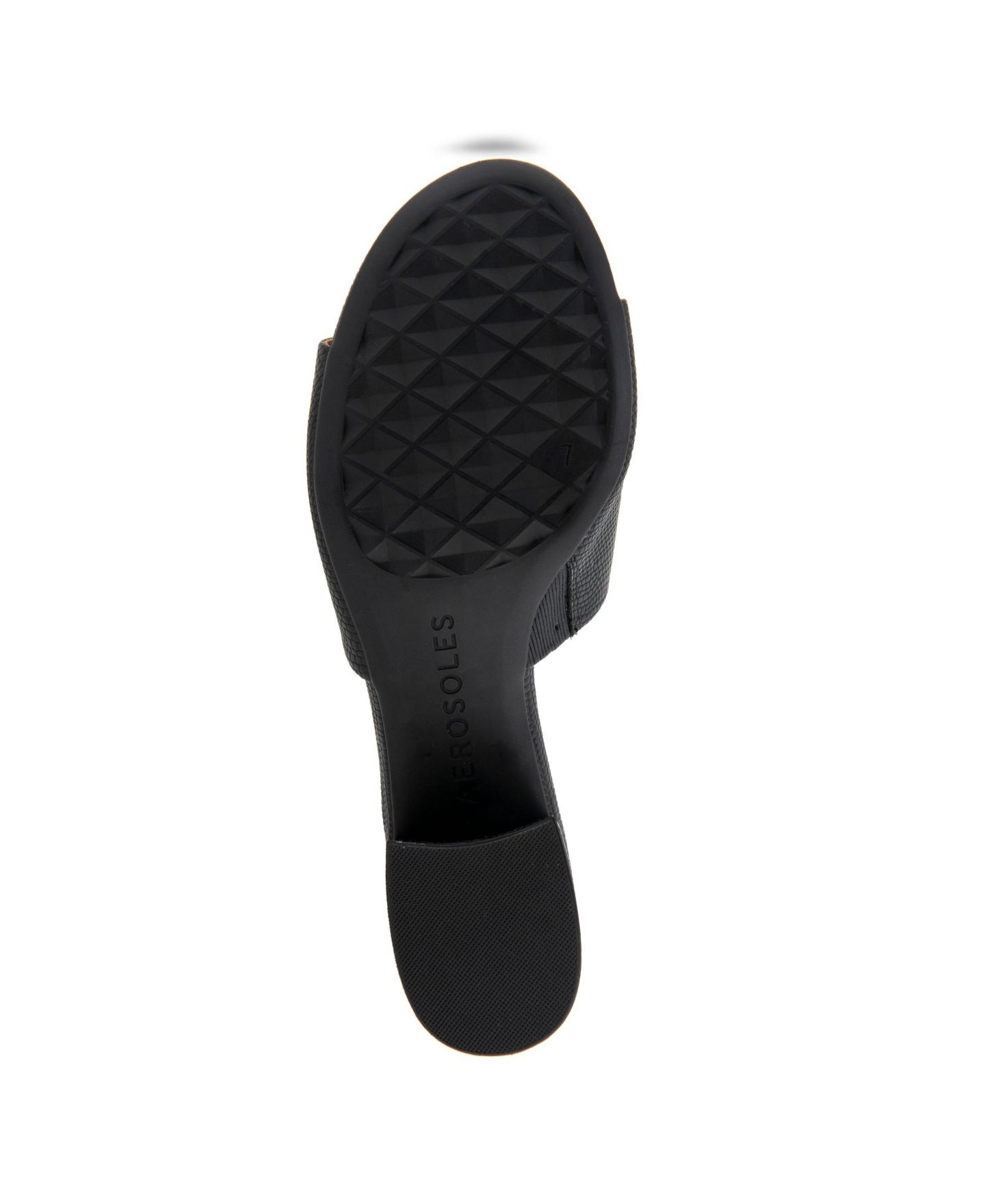 Женские сандалии Aerosoles Como Round Toe Slide, цвет: Чёрная искусственная кожа — фото 5