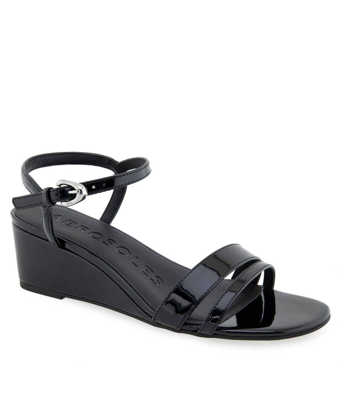 AEROSOLES WOMEN'S WITT ROUND TOE WEDGE SANDALS 