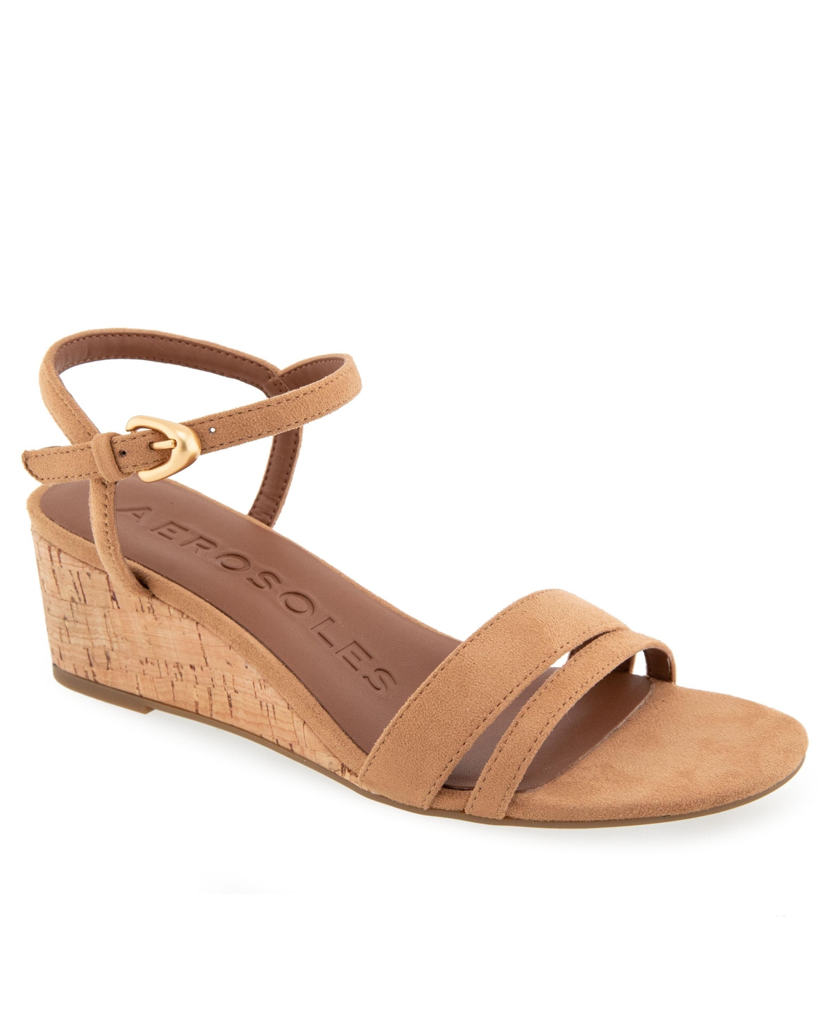 AEROSOLES WOMEN'S WITT ROUND TOE WEDGE SANDALS 