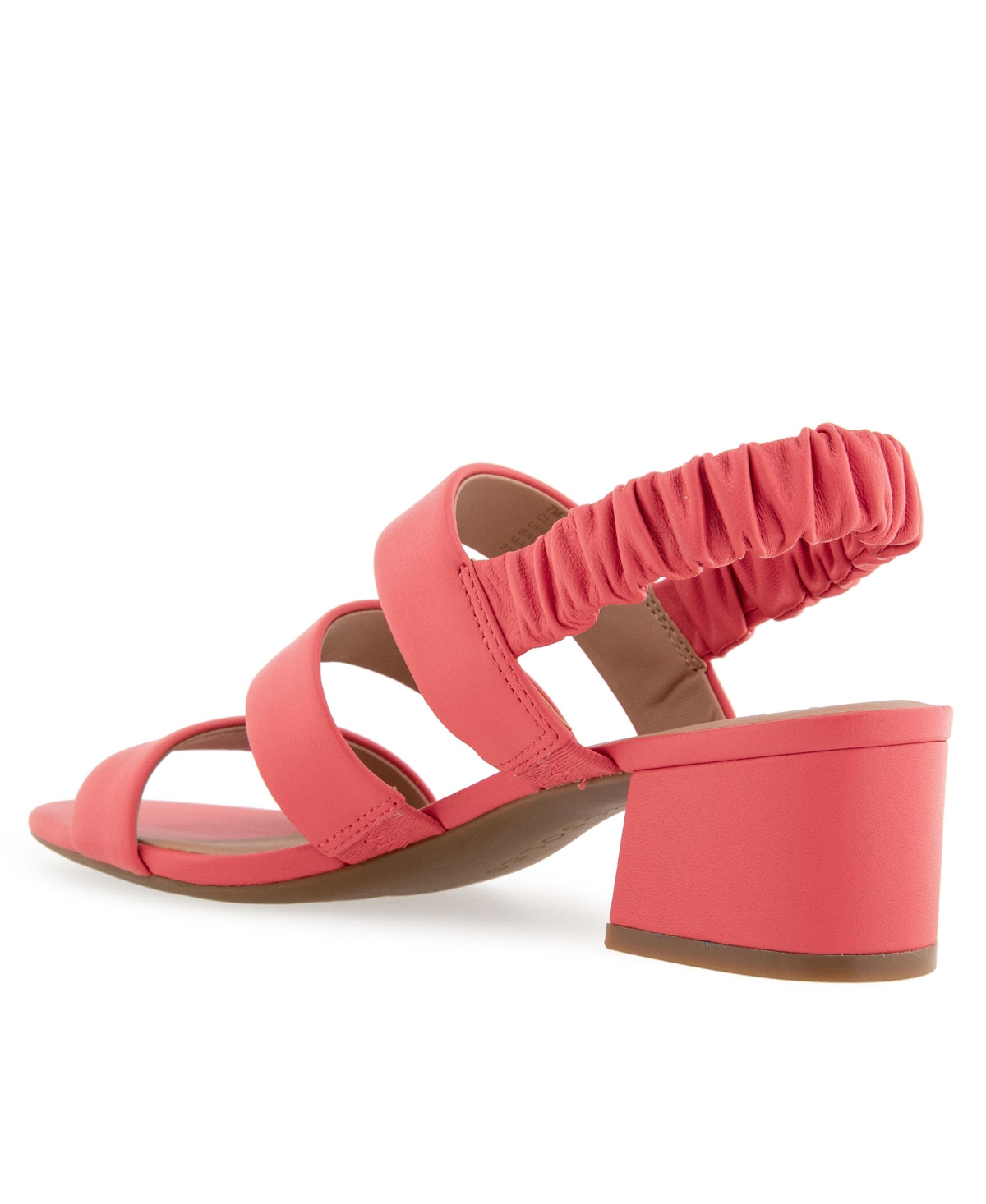 Shop Aerosoles Women's Clarissa Round Toe Slingback Sandals In Coral Leather