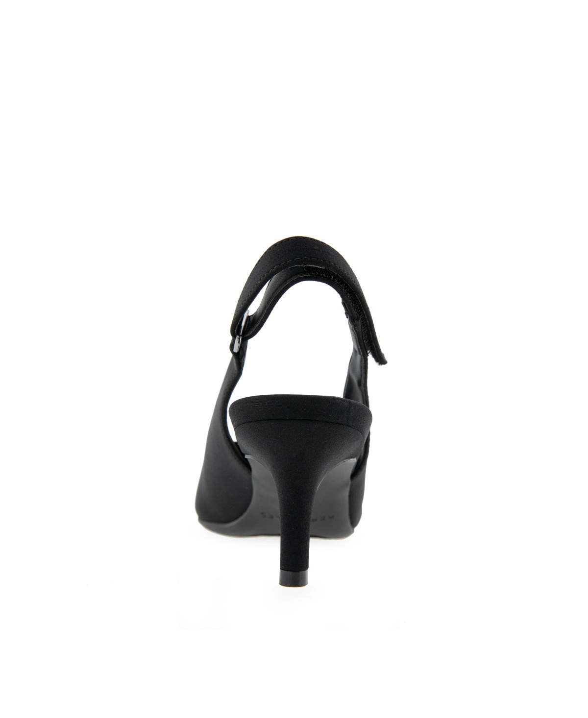 Aerosoles Levi Cap Toe Slingback Pump In Black Neoprene Fabric