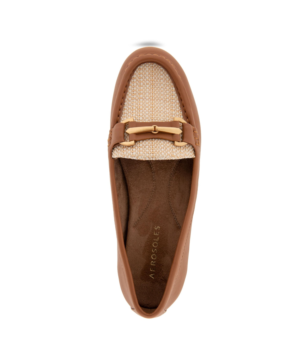 Shop Aerosoles Women's Day-drive Round Toe Loafers In Natural Raffia