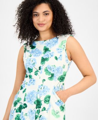 Donna Rico Women's Floral Sleeveless A-Line Dress