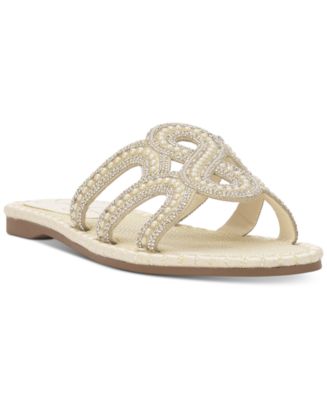 Jessica Simpson Bria Flat Woven Sandals Women's Sandals Silver : 9.5 M