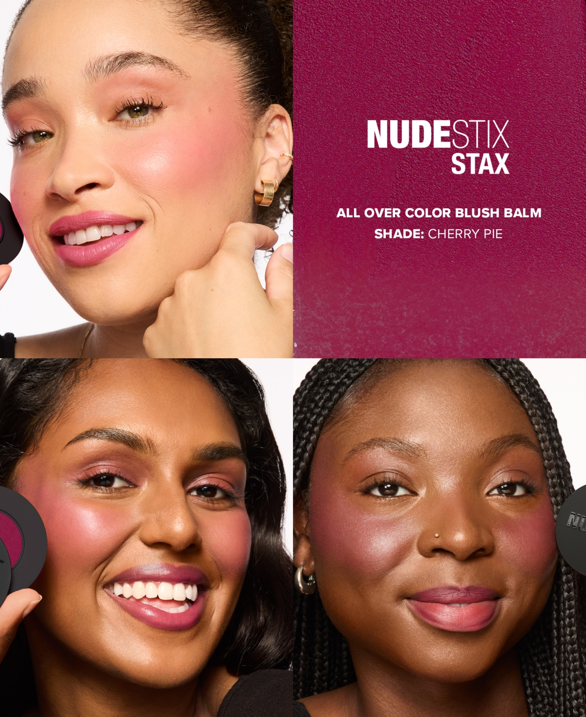 Nudestix Stax All Over Color Blush Balm In Cherry Pie
