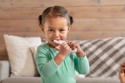 Toddler Easter Teether Set, Easter Bunny, Carrot, Chicken, Rattle Egg & Easter Basket Teething Toys Cute Easter Teethers Toys Gift Set