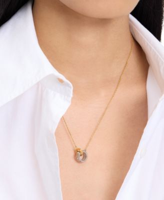 Set In Stone Interlink Pendant Necklace, 16" + 3" extender  	