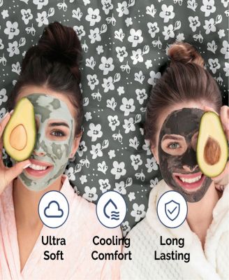 4 Piece Microfiber Floral Sheet Set - King