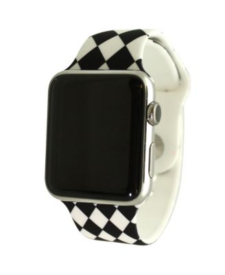 Checkered Printed Silicone Apple Watch Band