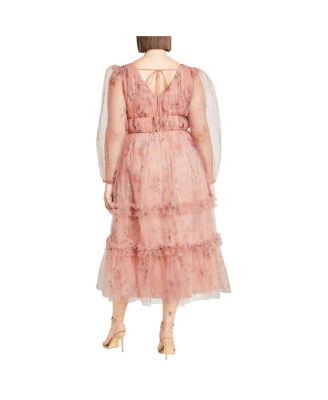 Women's Kitty Print Maxi Dress