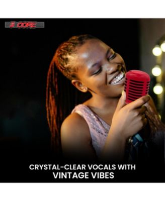 Vintage Microphone Classic Dynamic Professional XLR Studio Retro Style Mic RED