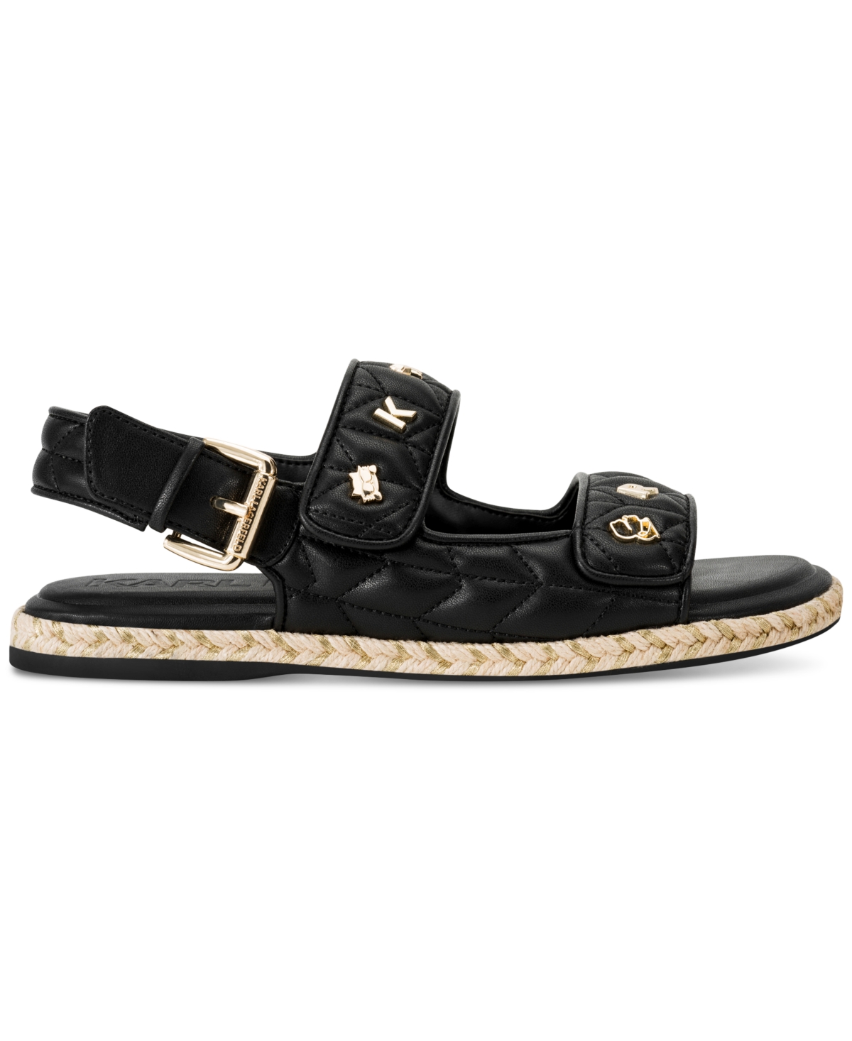 KARL LAGERFELD WOMEN'S CHARLAY ALMOND TOE FLAT SANDALS 
