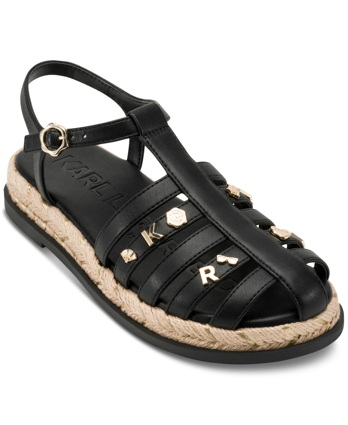 Shop Karl Lagerfeld Women's Chaselyn Espadrille Sandals In Black