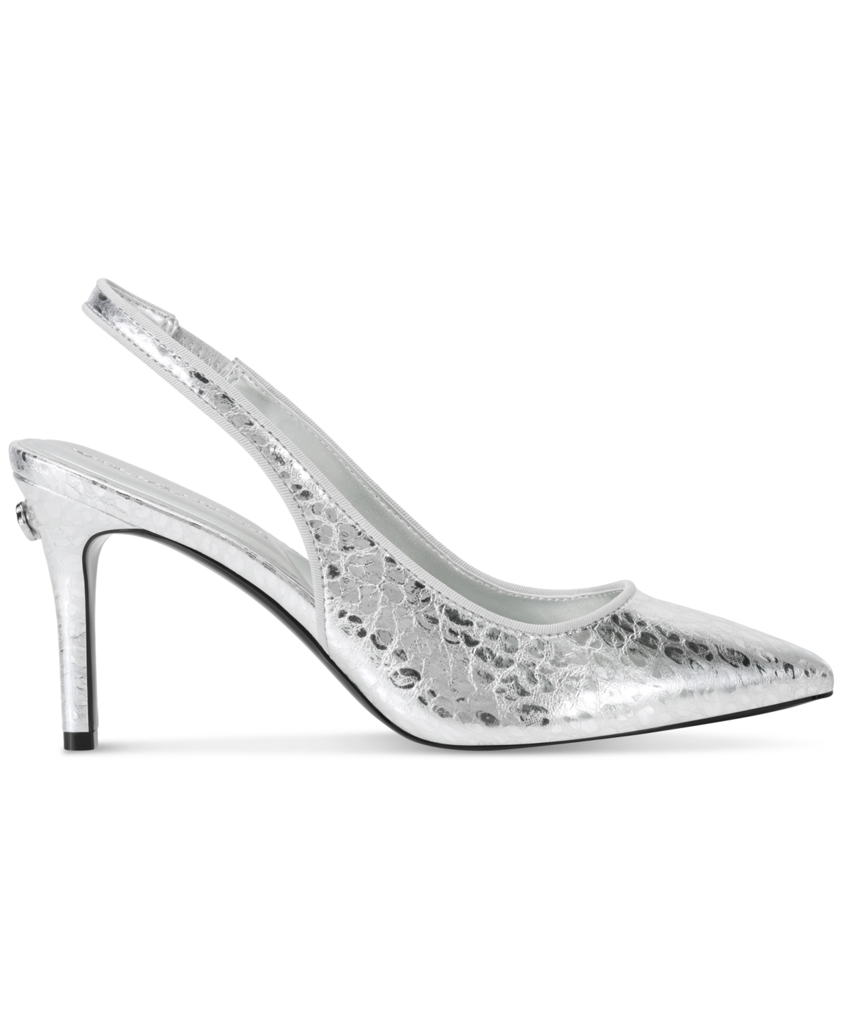 Shop Karl Lagerfeld Women's Rosalyn Slingback Pumps In Silver
