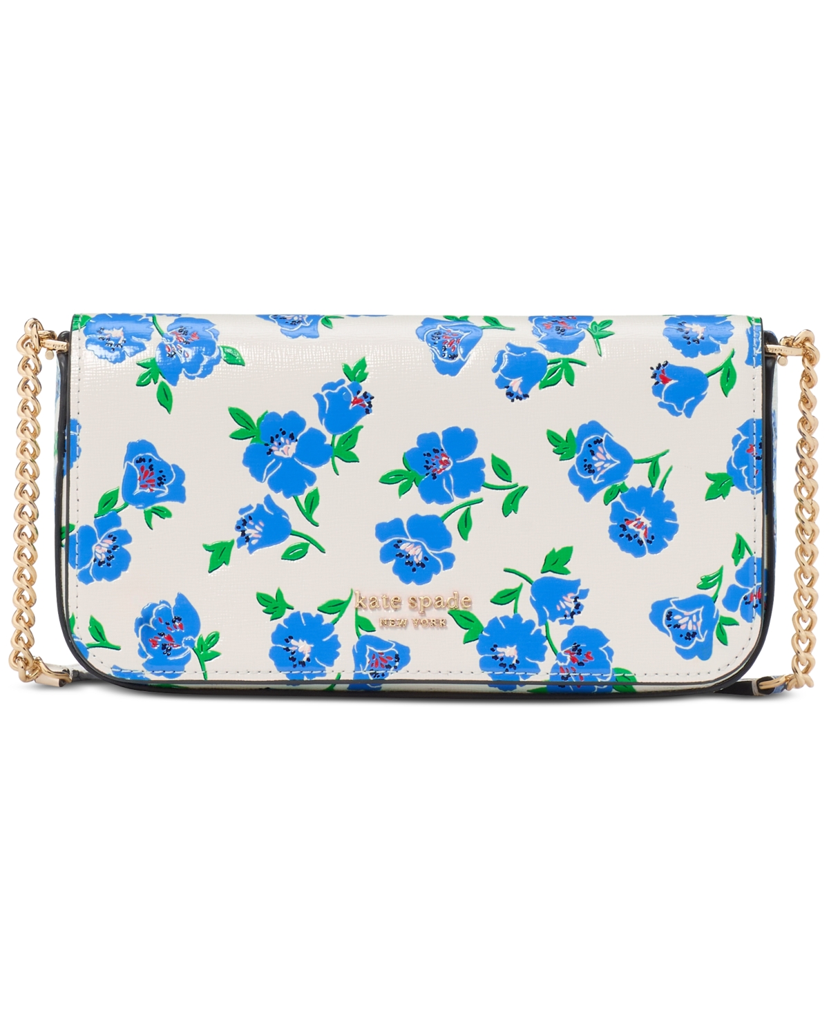Women's Devin Flap Chain Wallet - Cream Multi