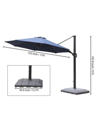 11ft Cantilever Patio Umbrella Outdoor Patio Offset Patio Umbrella Large Outdoor Umbrella Pool Umbrella for Backyard Garden Deck Pool