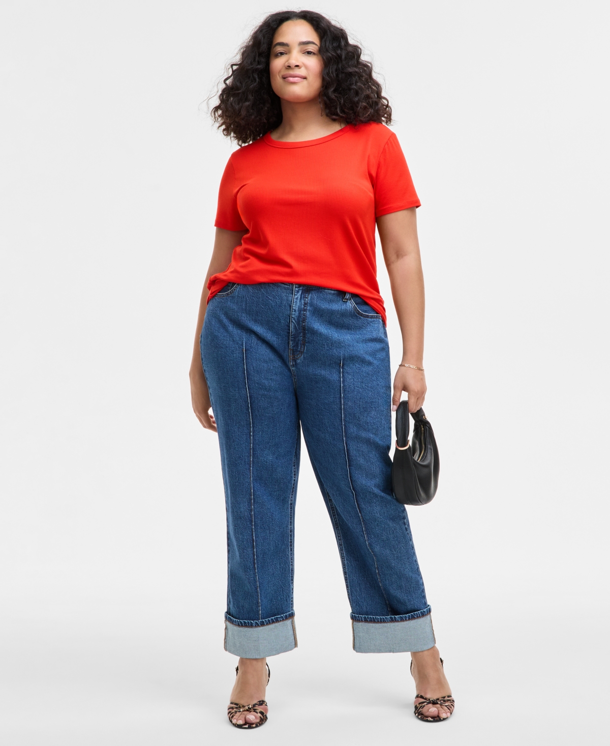 On 34th Women's Ribbed T-shirt, Xxs-4x, Created For Macy's