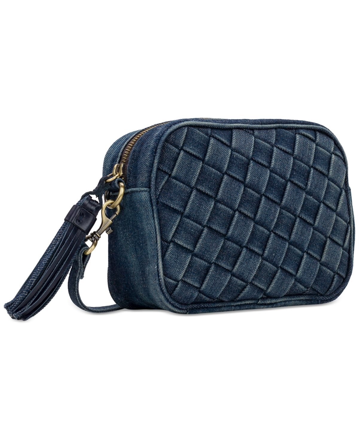 Shop Patricia Nash Josie Woven Denim Small Crossbody