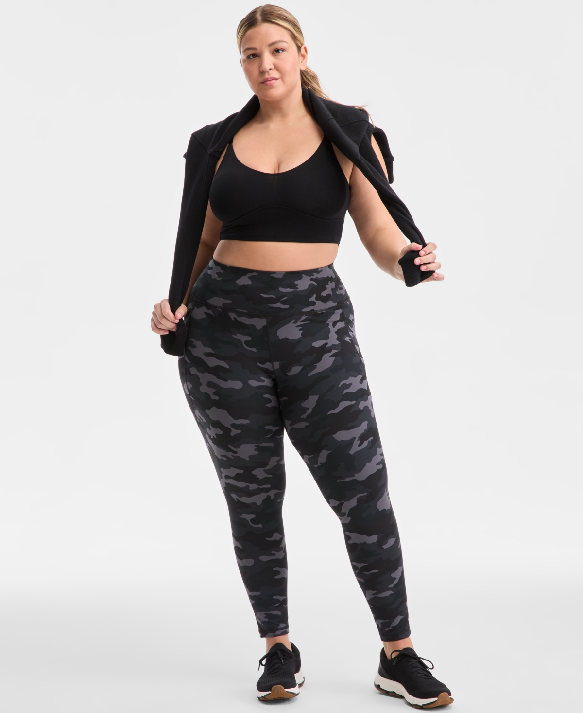 Plus Size Urban Camo Print Compression Leggings, Exclusively at Macy's - Urban Camo