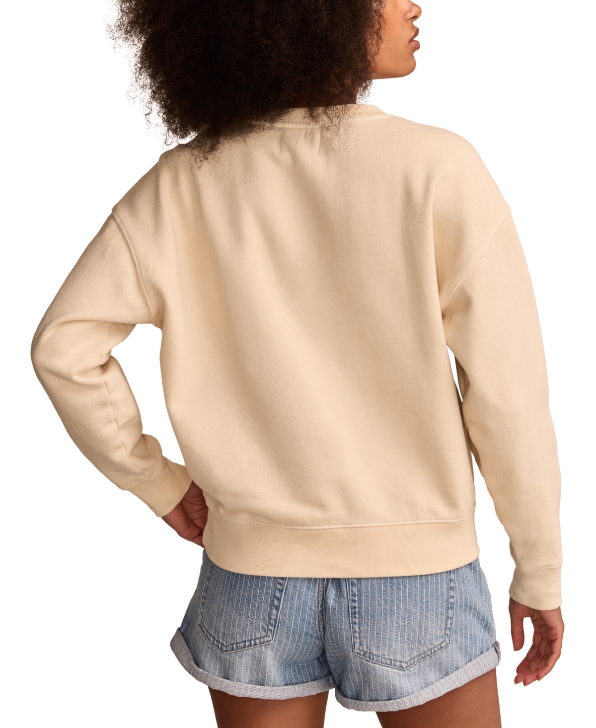LUCKY BRAND WOMEN'S LUCKY CREWNECK SWEATSHIRT 