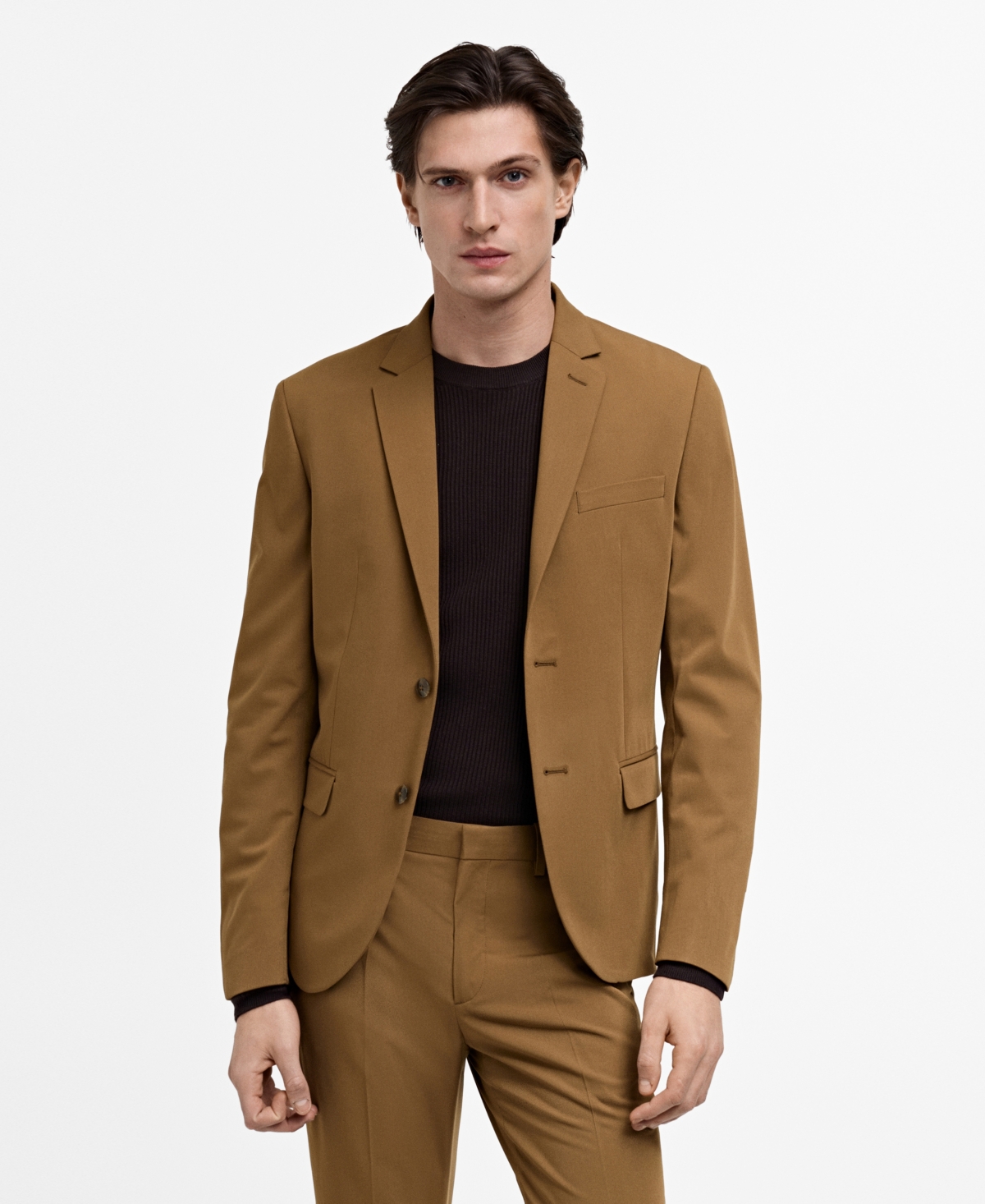 Mango Men's Super Slim-fit Suit Blazer In Ochre