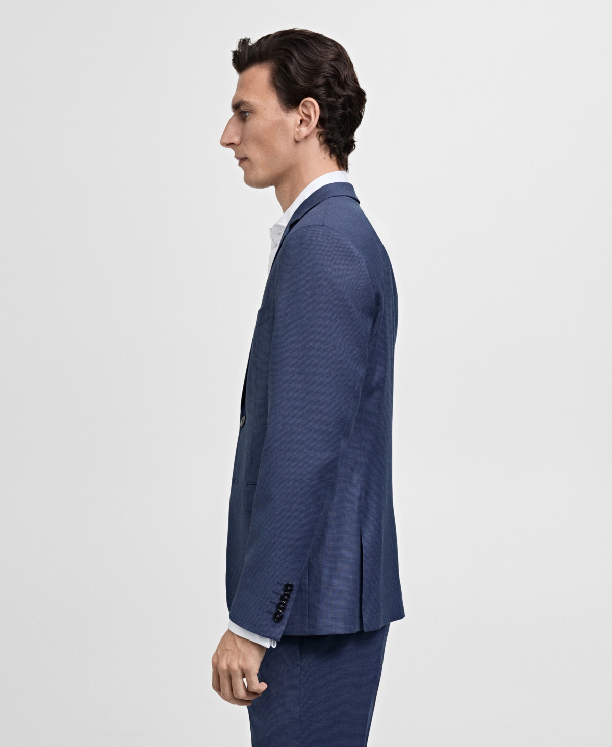 Shop Mango Men's Super Slim-fit Suit Blazer In Ink Blue