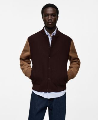 MANGO - Men's Two-Tone Bomber Jacket