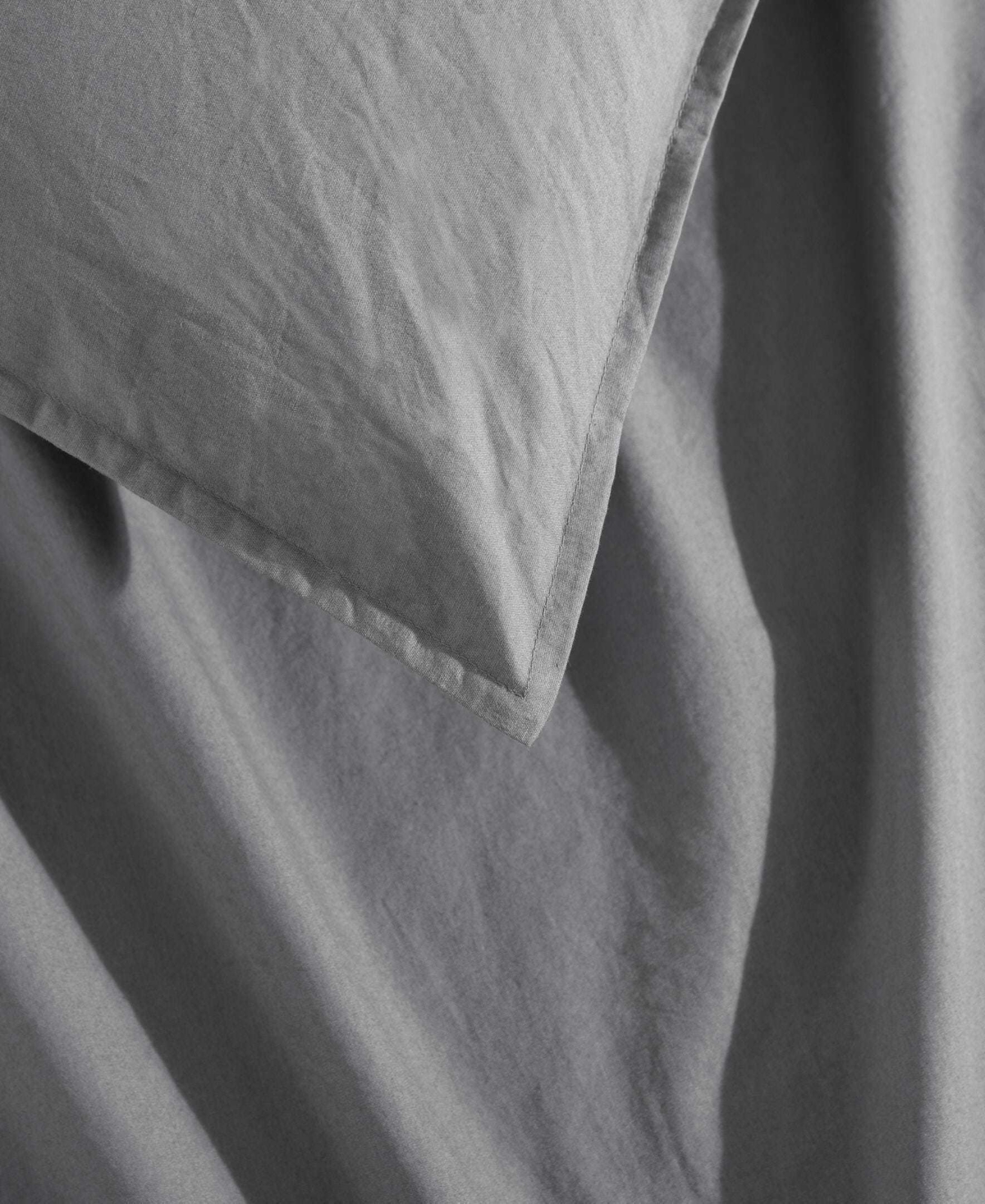 Shop Calvin Klein Washed Percale Solid 2-pc. Comforter Set, Twin/twin Xl In Graphite