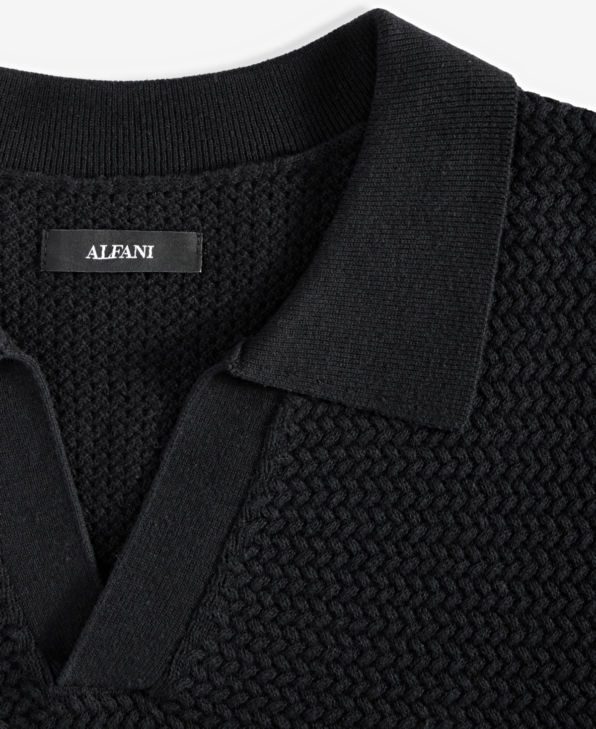 Alfani Men's Textured Polo Shirt, Exclusively at Macy's