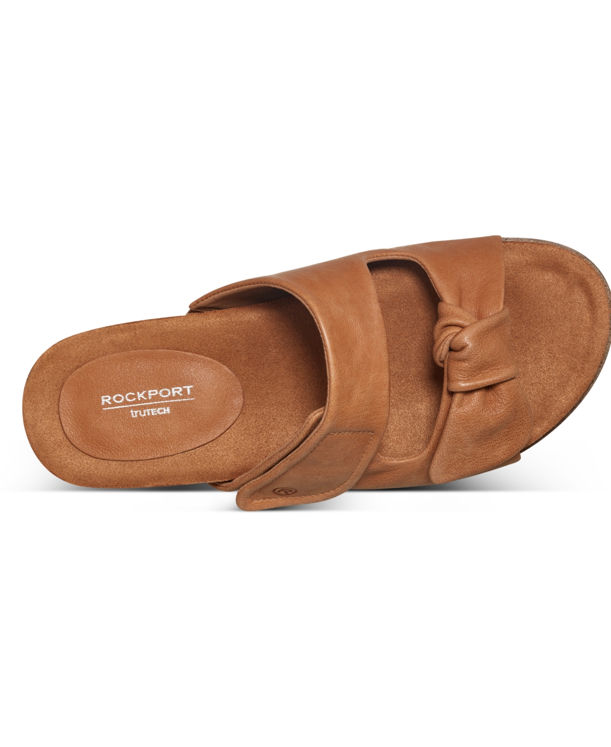 Shop Rockport Women's Zova Open Toe Casual Flat Sandals In Medium Natural Leather