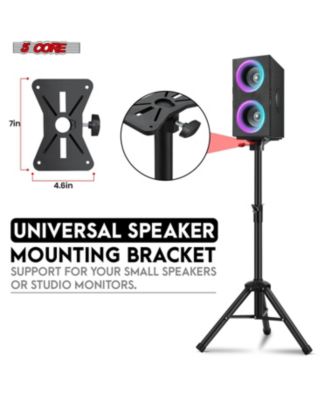 Speaker Stand Tripod Tall Adjustable 36 Inch DJ Pole Mount Studio Monitor Stands