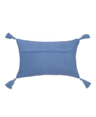 Constance Denim Pillow, 14" x 22"