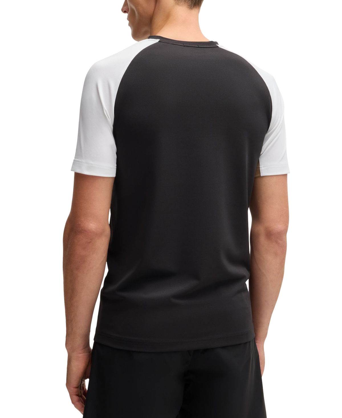 Shop Hugo Boss Boss By  Men's Active Color-blocked T-shirt In Black
