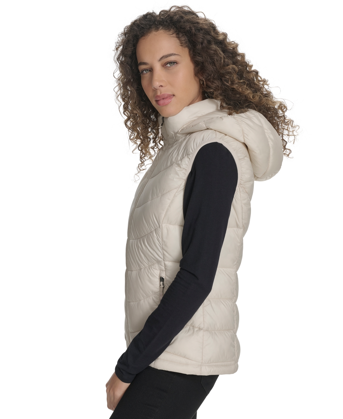 Shop Charter Club Women's Packable Hooded Puffer Vest, Created For Macy's In Chino