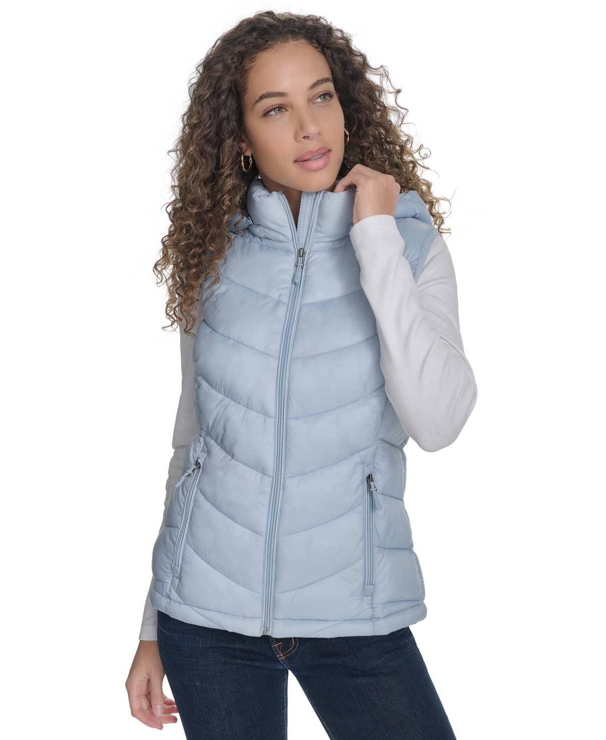 CHARTER CLUB WOMEN'S PACKABLE HOODED PUFFER VEST, CREATED FOR MACY'S 