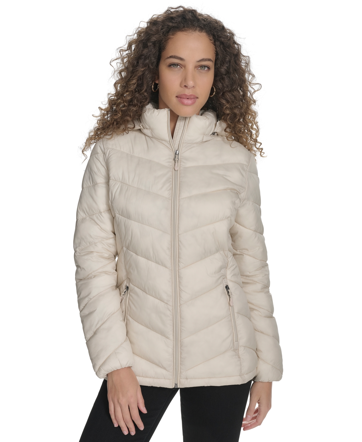 Shop Charter Club Women's Packable Hooded Puffer Coat, Created For Macy's In Chino