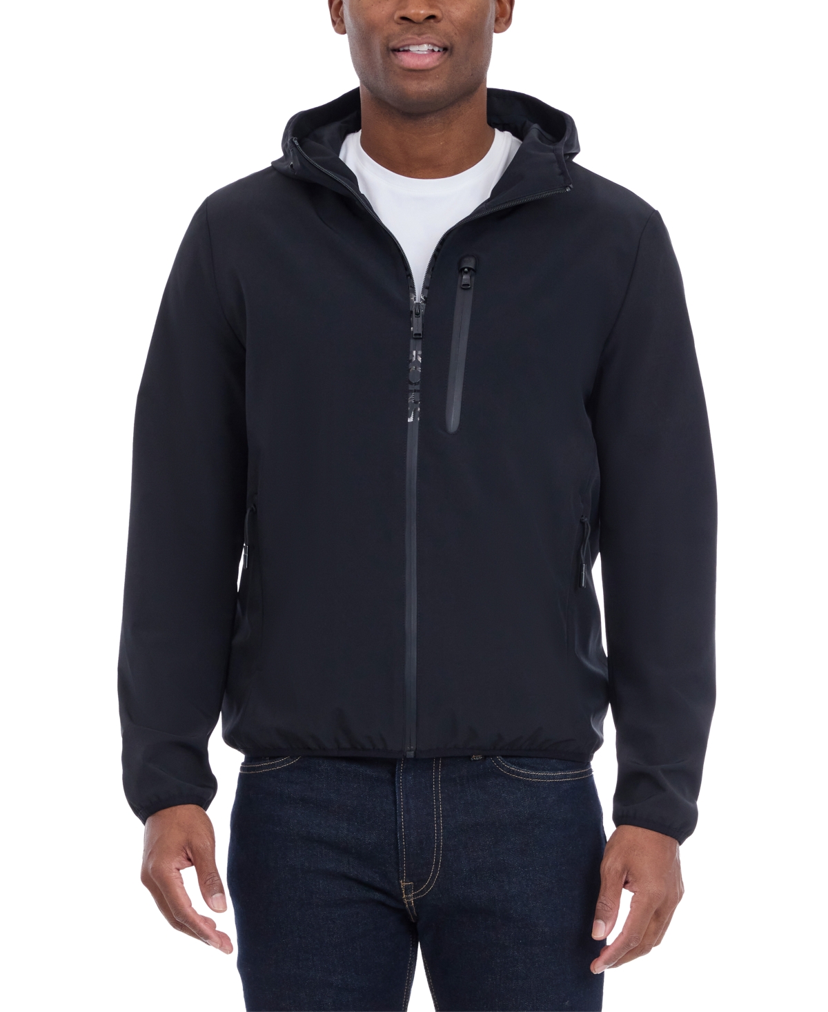 Michael Kors Men's Hooded Soft Shell Jacket In Black