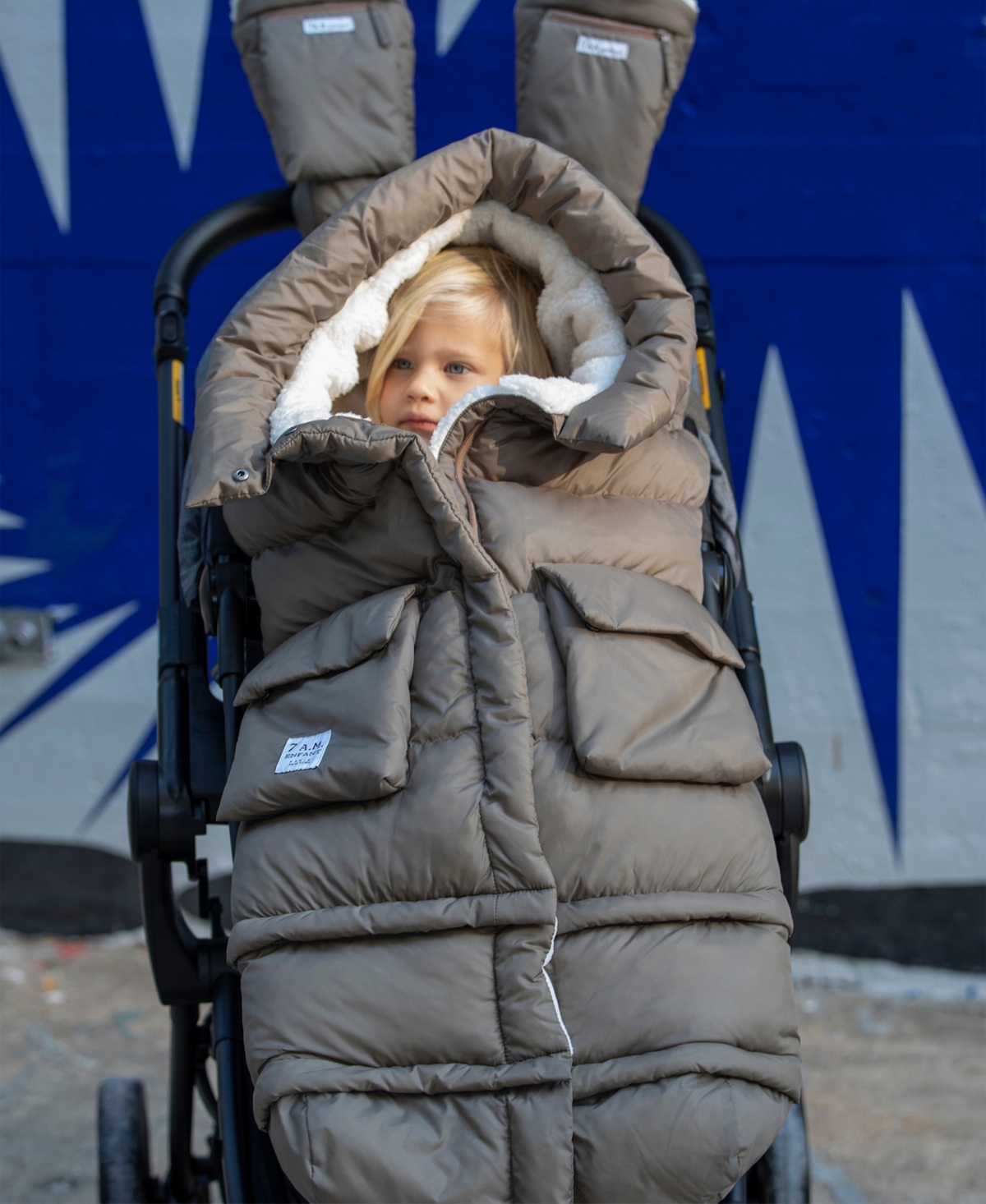 7am Enfant Baby Front Pocket Blanket 212 Evolution In Chestnut