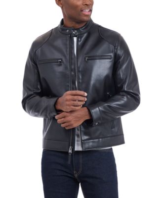 Men's Faux Leather Moto Jacket