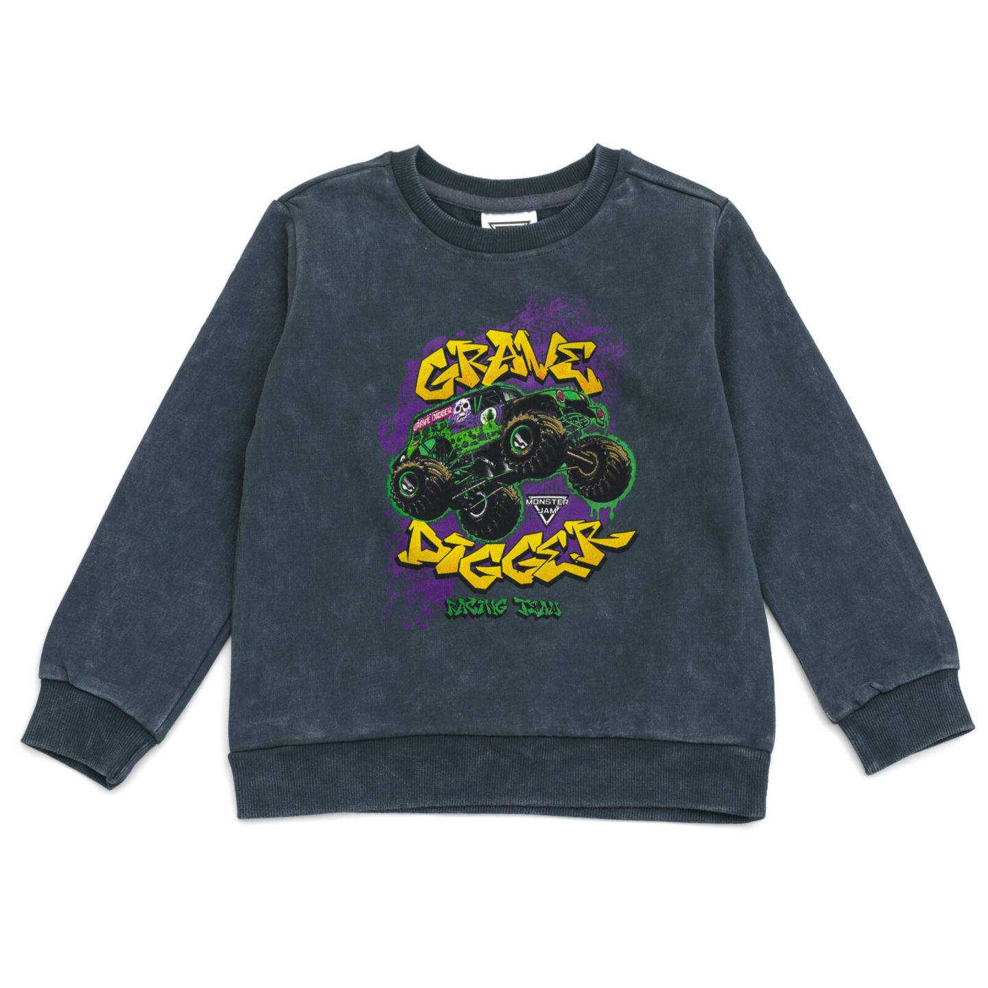 Детский флисовый комплект Monster Jam: свитшот и брюки для мальчиков, цвет: Серый — фото 4