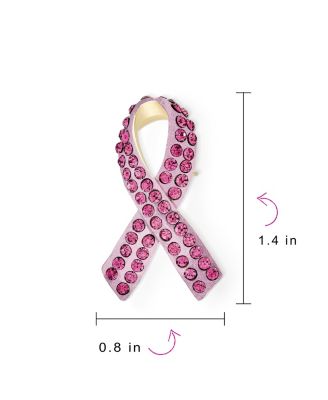 Cancer Awareness Brooch Pin Multi Color Crystal Enamel Support Symbol Jewelry