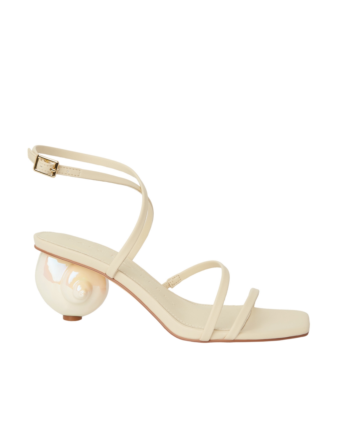 KATY PERRY WOMEN'S MARITIME STRAPPY SQUARE TOE SHELL SANDALS 