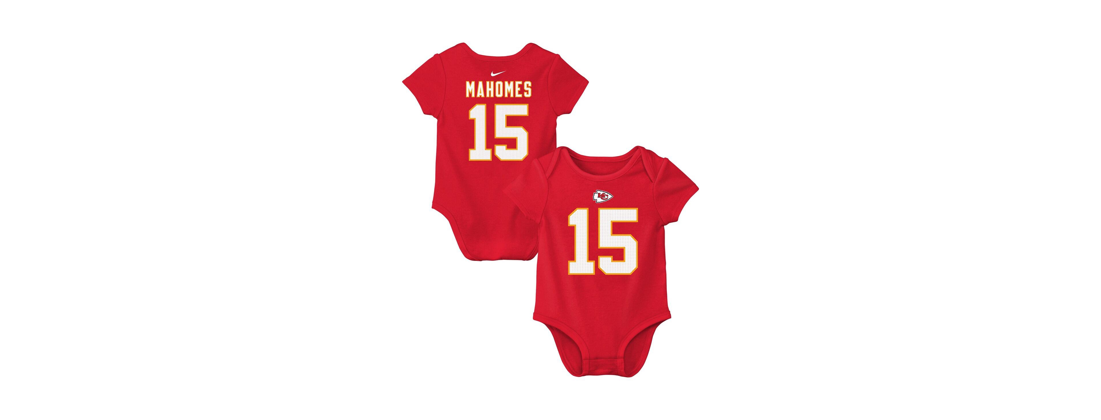 Nike Baby Boys and Girls Patrick Mahomes Red Kansas City Chiefs Player Name & Number Bodysuit