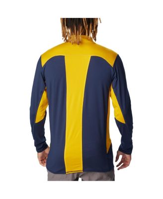 Men's Navy Notre Dame Fighting Irish Tech Trail Omni-Shade Quarter-Zip Top