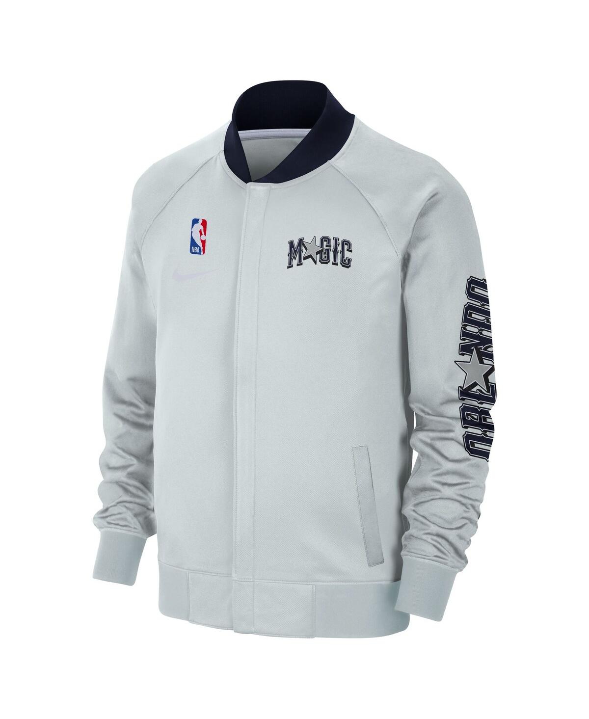 Nike Men's Silver Orlando Magic 2024/25 City Edition Authentic Showtime Performance Full-zip Jacket In Gray