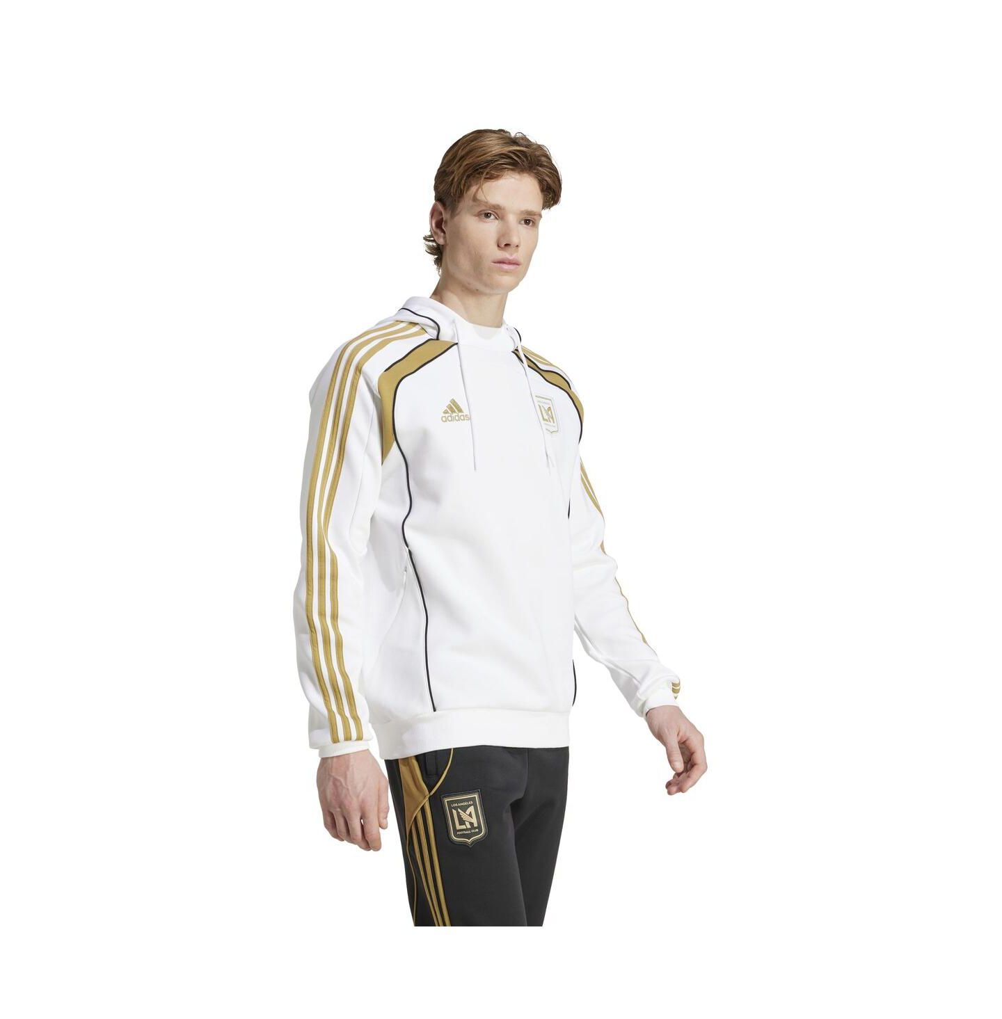 Мужское худи adidas White Lafc 2025 Travel Pullover — фото 3