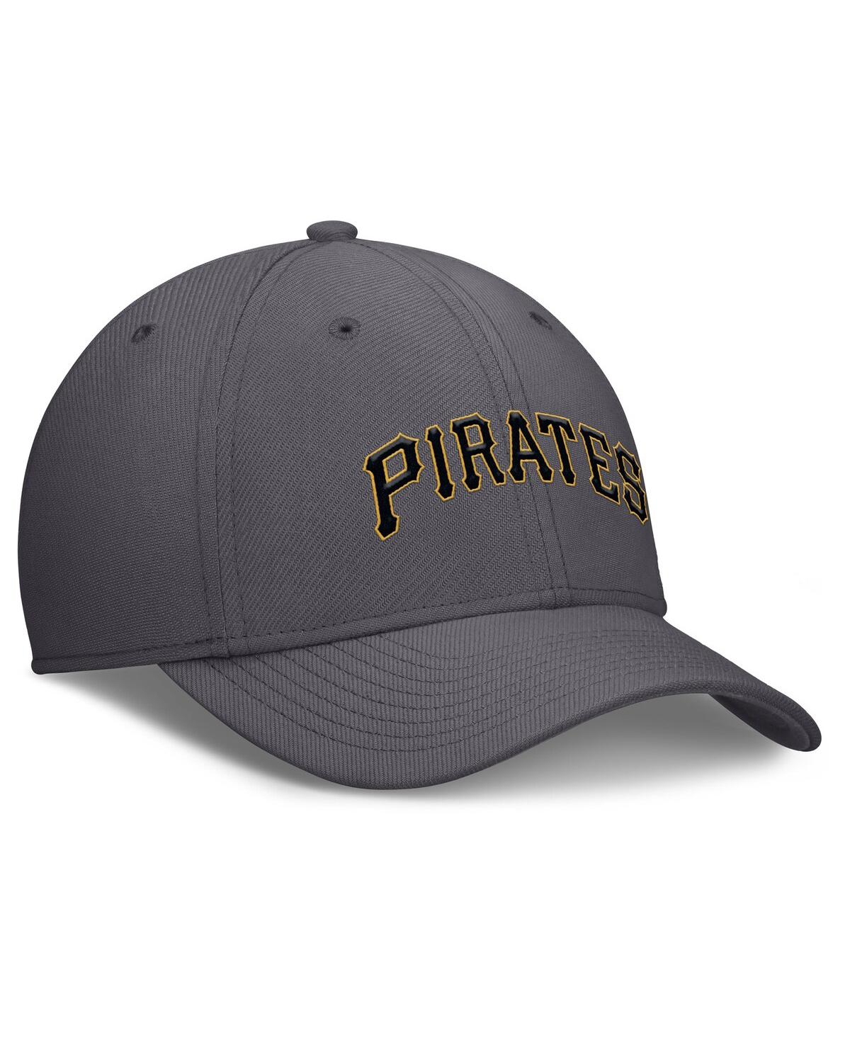 Nike Men's Gray Pittsburgh Pirates Swoosh Performance Flex Hat In Gray