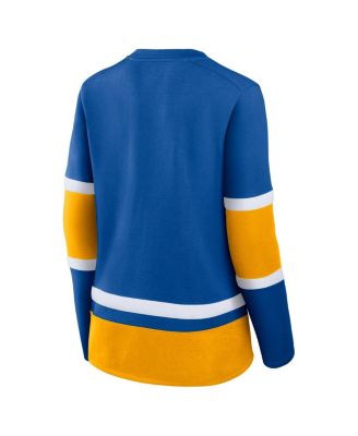 Women's Blue St. Louis Blues Prime Time Lace-Up Long Sleeve T-Shirt