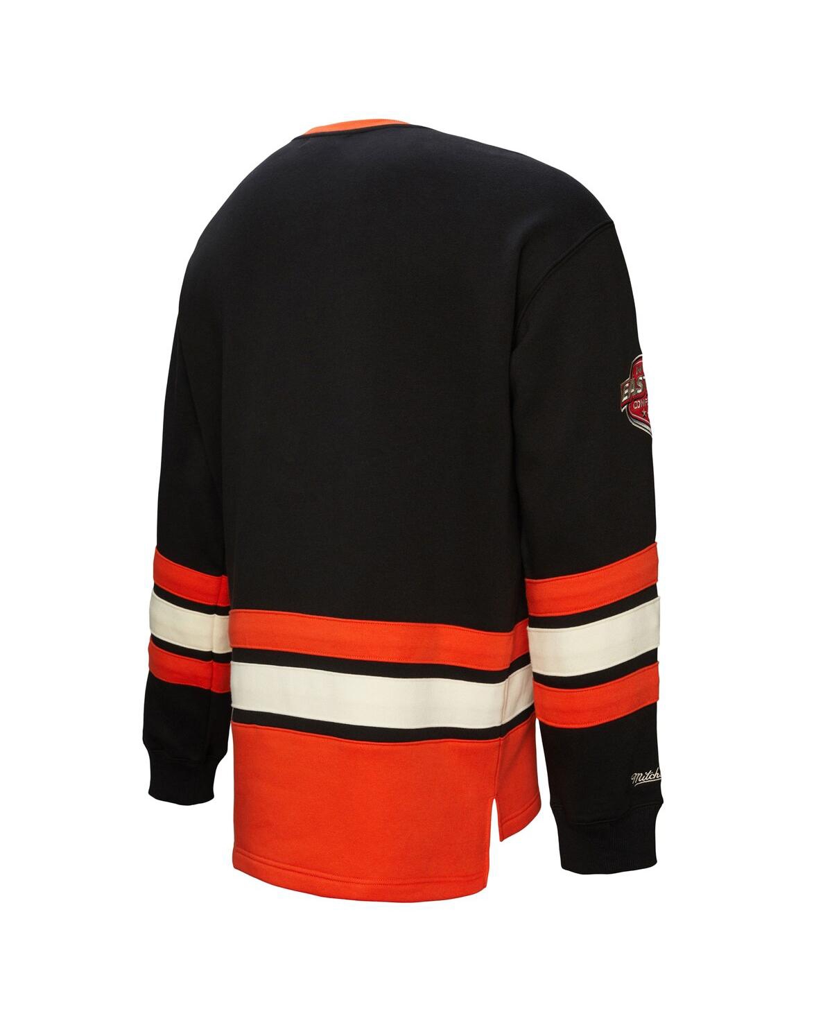 Mitchell & Ness Men's Black Philadelphia Flyers Heritage Lace-up Pullover Sweatshirt In Black
