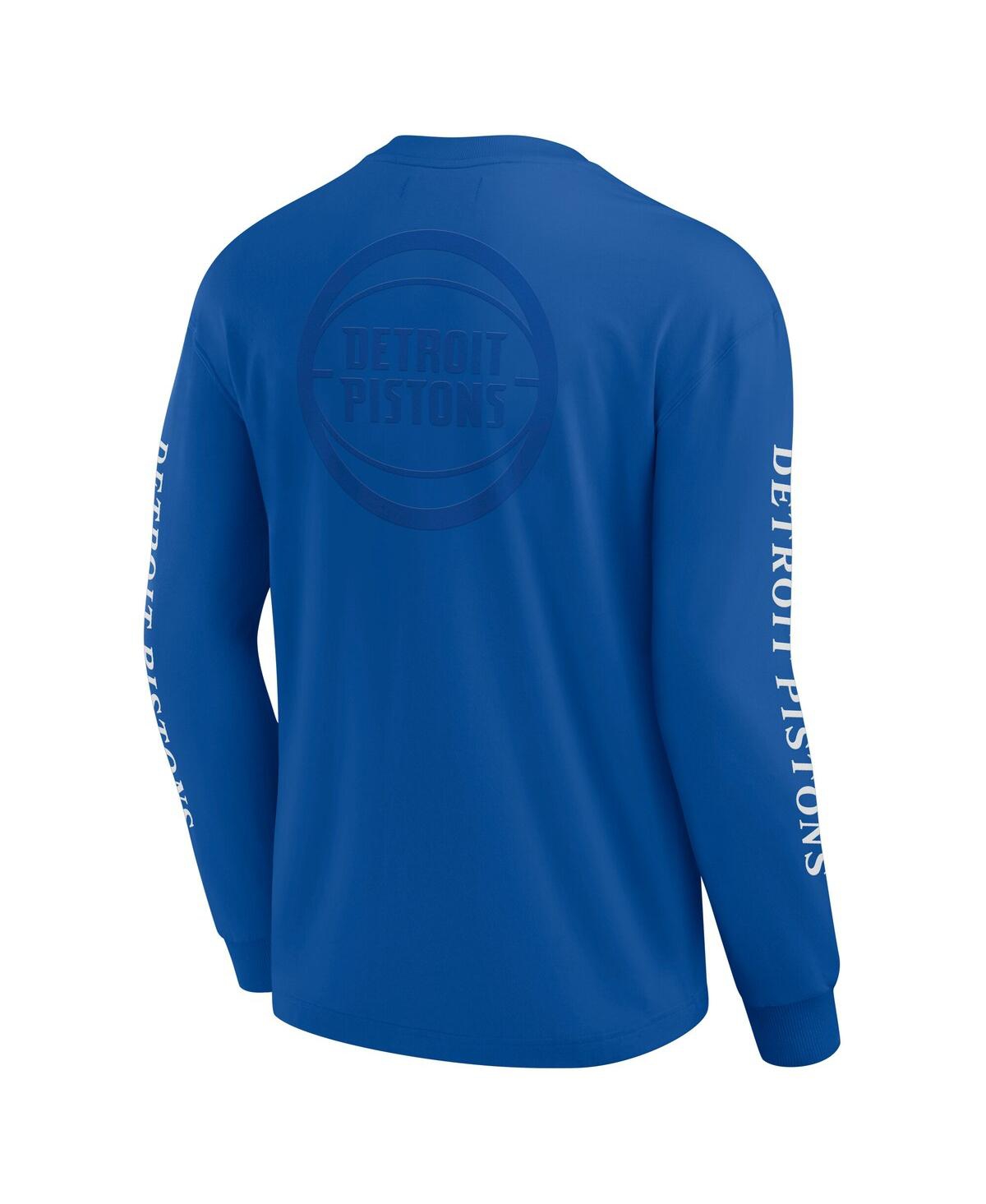 Fanatics Men's Blue Detroit Pistons Elements Strive Long Sleeve T-shirt In Blue